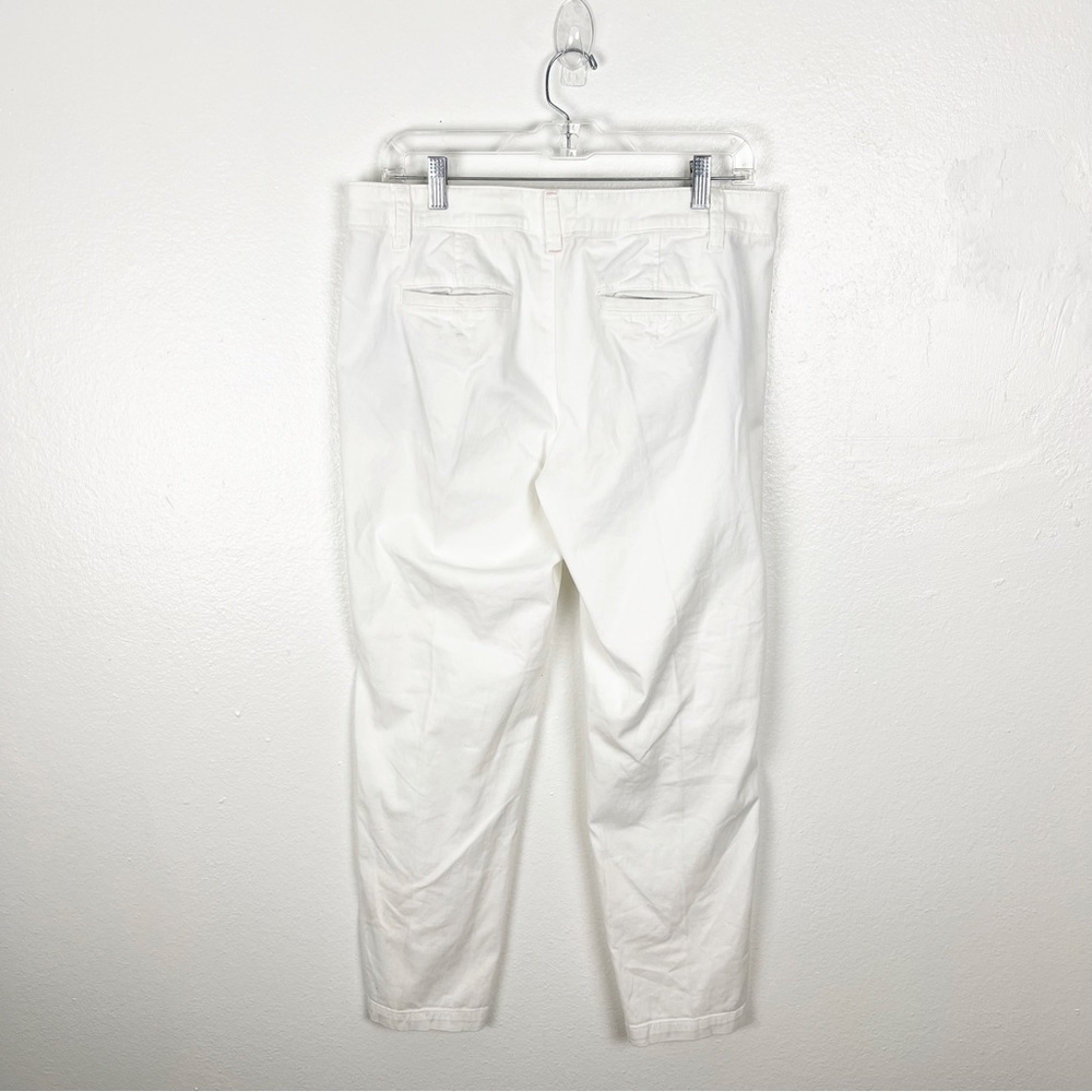 ANTHROPOLOGIE White Chino Relaxed Fit Pants 29 Preppy Neutral Beach Wedding - Picture 2 of 12